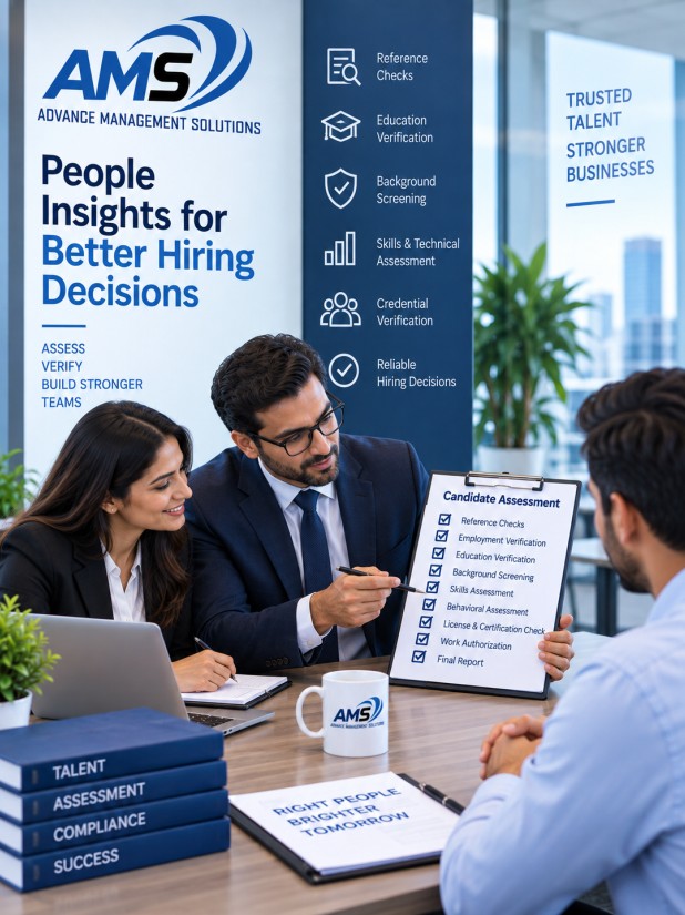 Recruiting professionals reviewing candidate assessment information